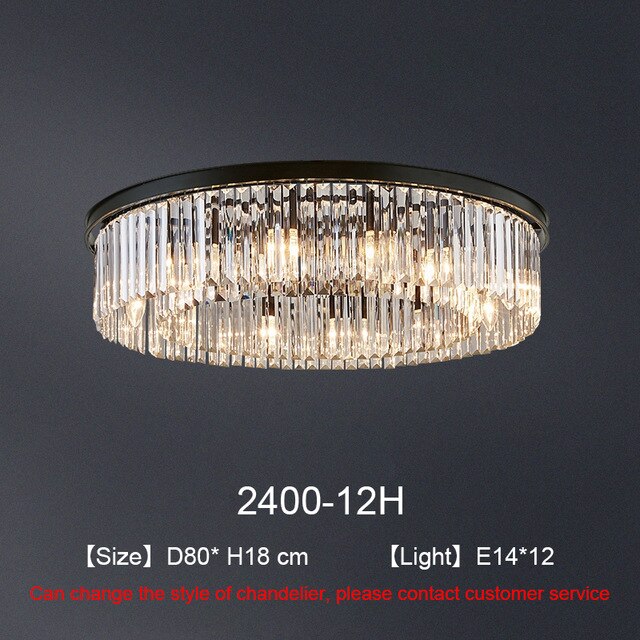 Modern Crystal Pendant Lights Industrial Retro Home Lamp For Living Room Kids Bedroom Dining Table