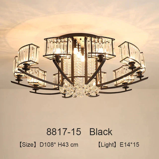 Nordic Crystal Pendant Lights Gold Led Fixture For Living Room Kitchen Dining Table Modern