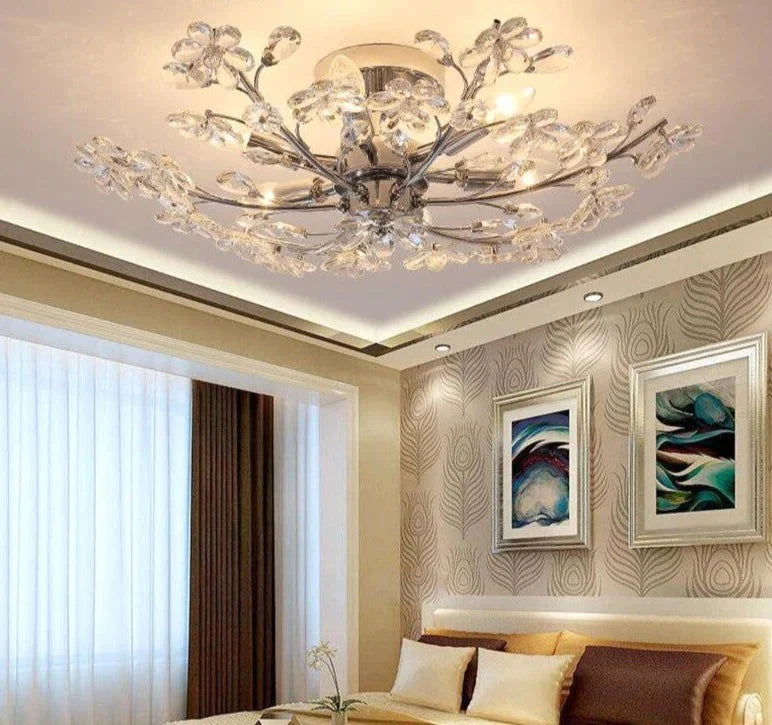 Modern Led Crystal Pendant Lights Art Indoor Lighting For Kitchen Bar Living Room Dinning Room