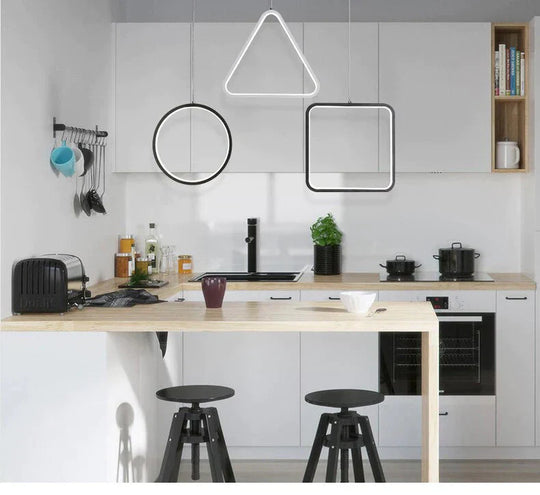 Modern Led Simple Pendant Lights For Living Room Kitchen Dining Lustre Lamp Hanging Ceiling Fixtures