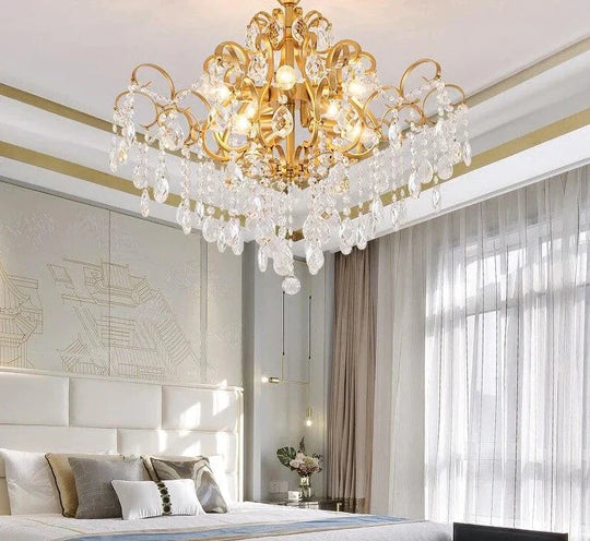 Nordic Pendant Lights Gold Crystal Lamp For Living Room Kitchen Dining Table Kids Modern Led