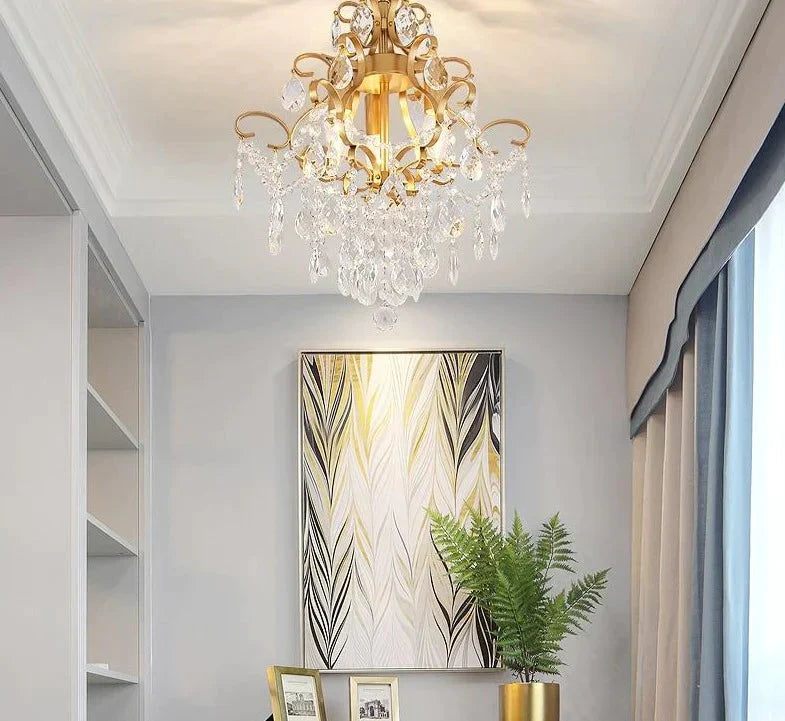 Nordic Pendant Lights Gold Crystal Lamp For Living Room Kitchen Dining Table Kids Modern Led