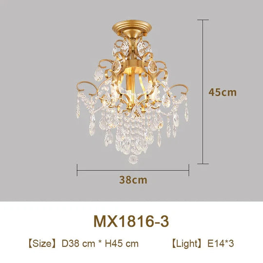 Nordic Pendant Lights Gold Crystal Lamp For Living Room Kitchen Dining Table Kids Modern Led