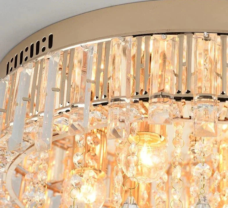 Vintage Led Crystal Pendant Lights Romantic Bedroom Kitchen Living Room Lamp Nordic Light