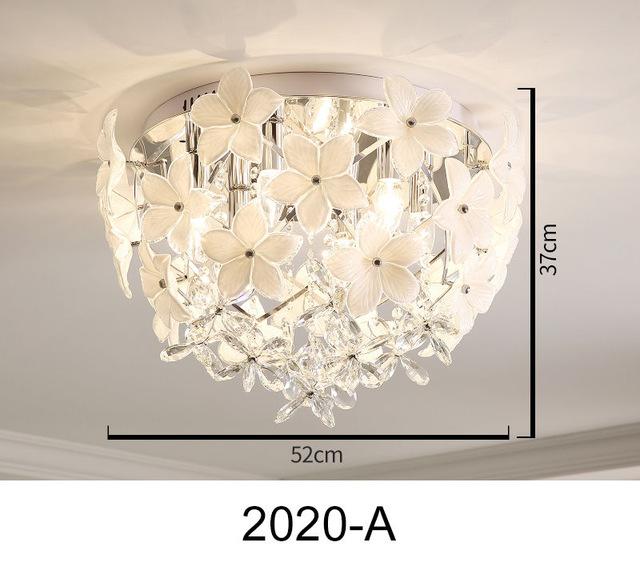 Mondern Led Pendant Lights Art Crystal Rose Decor For Bedroom Kids Room Living Cafe Vintage Kitchen