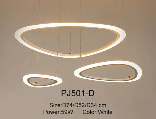 Nordic Led Pendant Lights Art Rings Hanging Lamp For Kitchen Living Room Bedroom Cafe Bar Stair