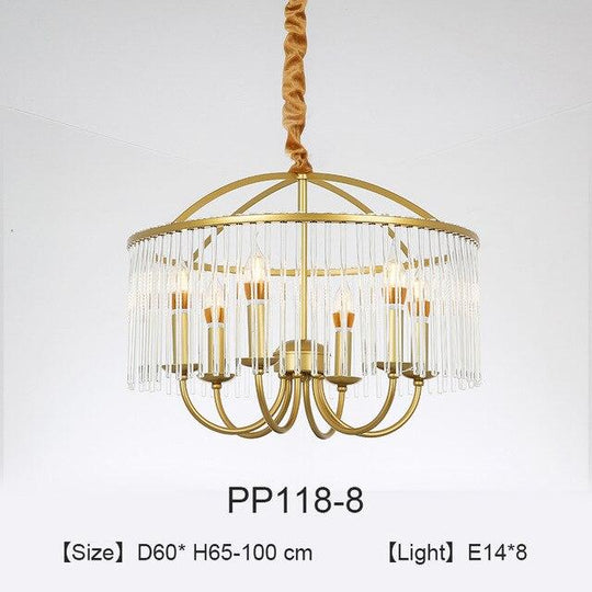 Modern Led Pendant Lights Chain Hang Lamp For Kitchen Dining Table Bedroom Vintage Gold Minimalist