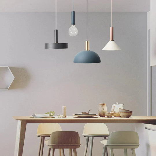 Modren Simple Pendant Lights Diy Nordic E27 Hanging Lamps Restaurant Bar Living Room Bedside