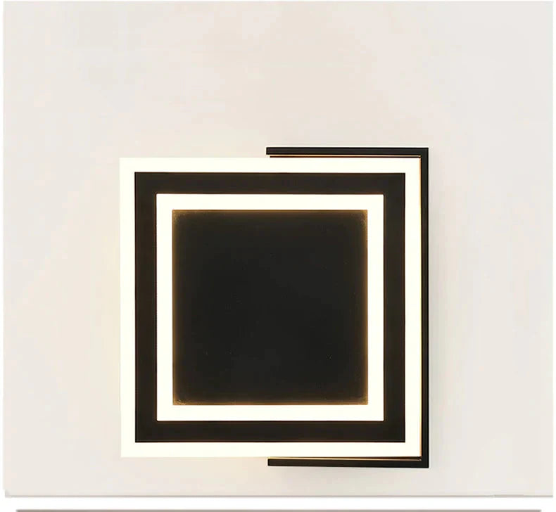 New Square Led Chandelier Diameter400/520Mm Black/White Finish Modern Chandeliers For Living Room