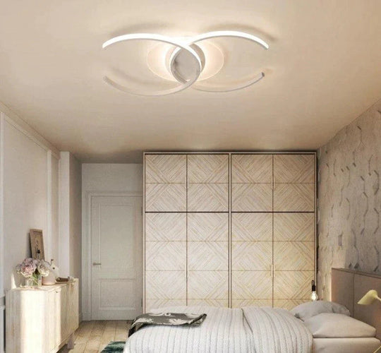 New Dimming Ceiling Lights For Living Study Room Bedroom Home Dec Plafond Iron Shape Modern Led