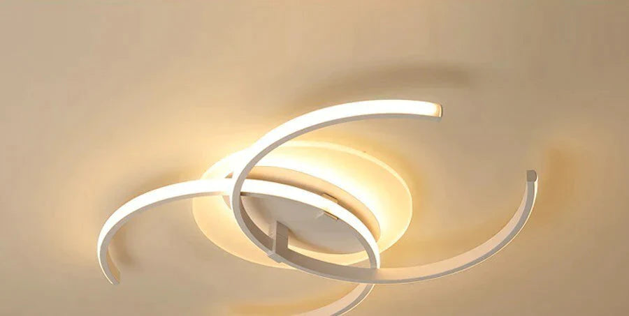 New Dimming Ceiling Lights For Living Study Room Bedroom Home Dec Plafond Iron Shape Modern Led