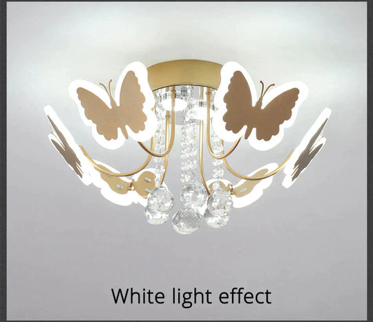 New Gold Coffee Color Design Led Pendant Lights For Bedroom Acrylic Flower Iron Body Modern Remote