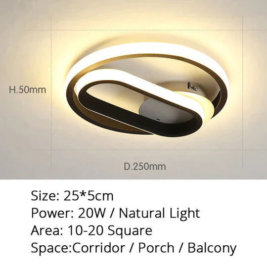 Modern Led Ceiling Light Warm Or Cool White For Living Room Corridor Balcony Surface Mounted Lights