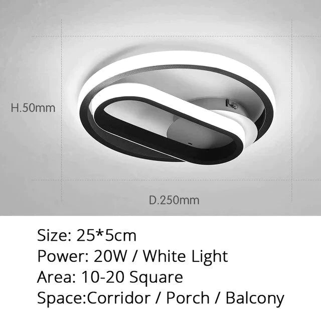 Modern Led Ceiling Light Warm Or Cool White For Living Room Corridor Balcony Surface Mounted Lights