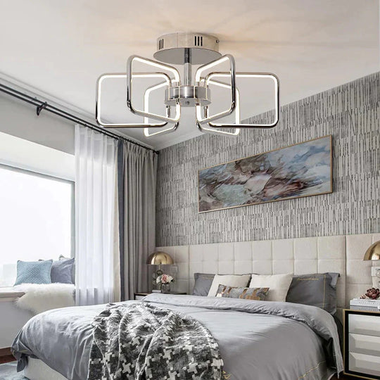 New Arrival Chrome Finish Modern Led Pendant Lights For Living Room Bedroom Study Lamp Fixtures