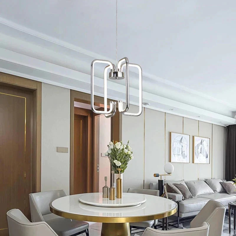 New Arrival Chrome Finish Modern Led Pendant Lights For Living Room Bedroom Study Lamp Fixtures