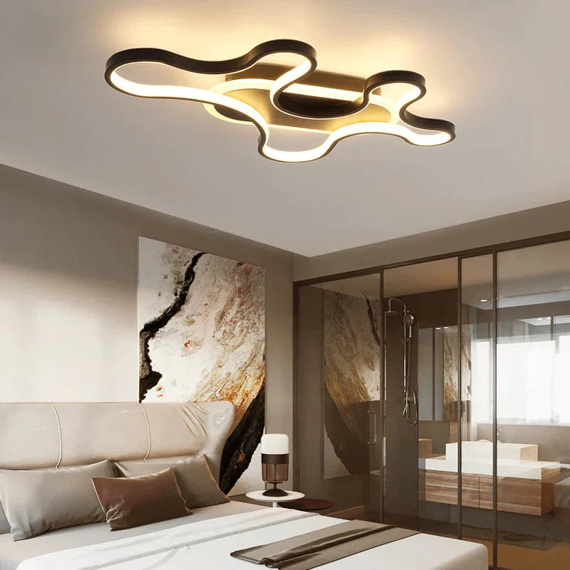 Modern Led Ceiling Lights For Living Room Bedroom Study White/Black Color Creative Lamp