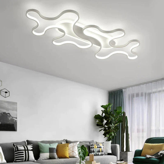 Modern Led Ceiling Lights For Living Room Bedroom Study White/Black Color Creative Lamp