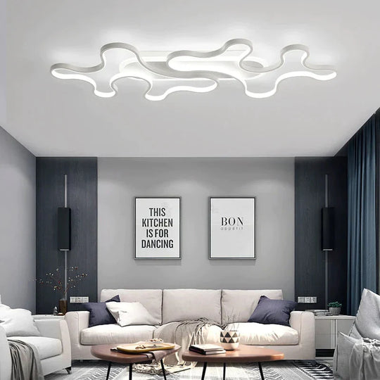 Modern Led Ceiling Lights For Living Room Bedroom Study White/Black Color Creative Lamp