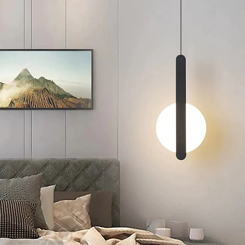 Modern Led Pendant Lights For Dinning Room Bedside Bar Home Deco Lamp Fixtures White/Black Color