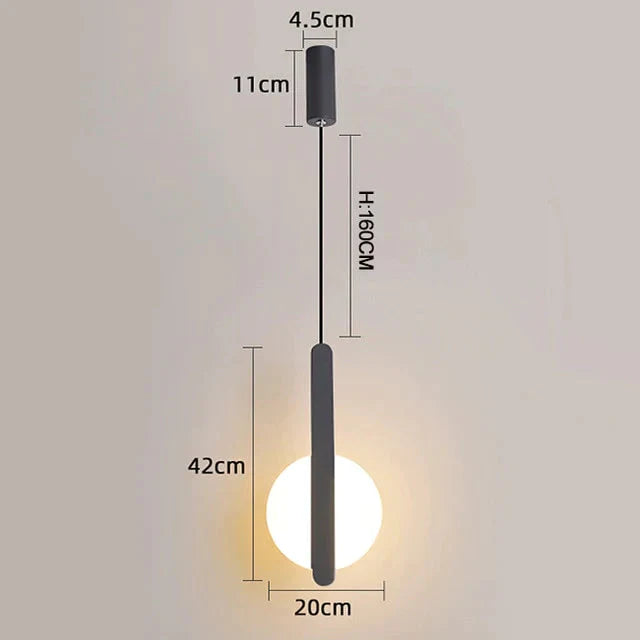 Modern Led Pendant Lights For Dinning Room Bedside Bar Home Deco Lamp Fixtures White/Black Color