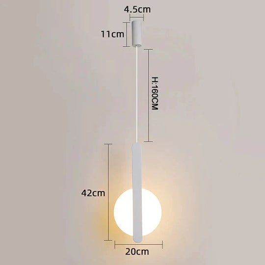 Modern Led Pendant Lights For Dinning Room Bedside Bar Home Deco Lamp Fixtures White/Black Color