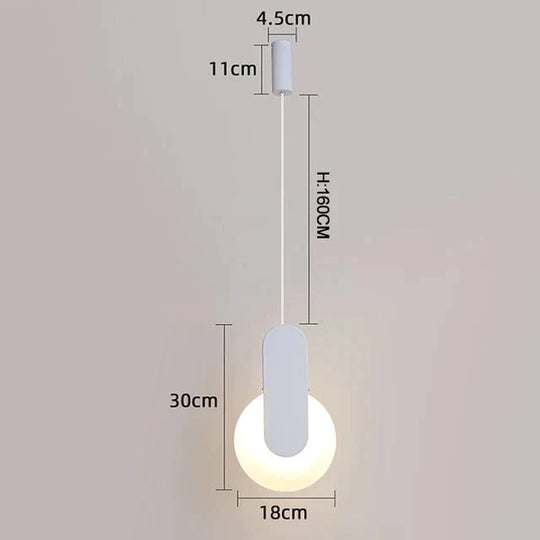 Modern Led Pendant Lights For Dinning Room Bedside Bar Home Deco Lamp Fixtures White/Black Color