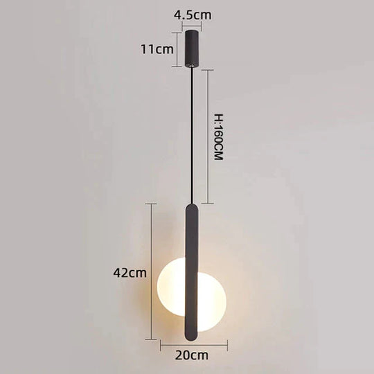 Modern Led Pendant Lights For Dinning Room Bedside Bar Home Deco Lamp Fixtures White/Black Color