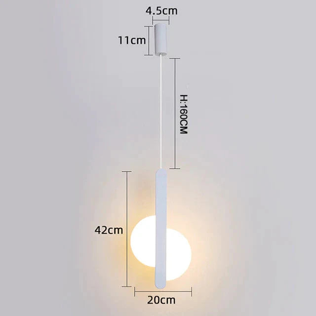 Modern Led Pendant Lights For Dinning Room Bedside Bar Home Deco Lamp Fixtures White/Black Color