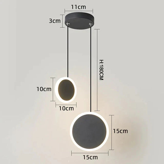 New Arrival Pendant Lights Modern Led Lamp For Bedside Dining Room Bar White Or Black Color