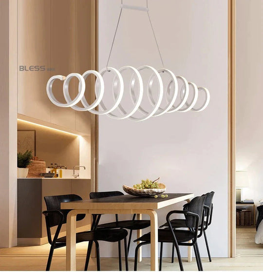 Minimalism Modern Led Pendant Lights For Dining Room Bar Kitchen Aluminum Acrylic Hanging Lamp