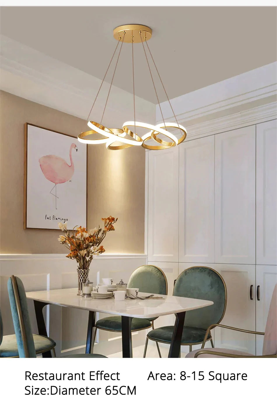 Gold Plated Led Pendant Lights Dining Room Kitchen New Lighting Lamp Cord With Remote Control