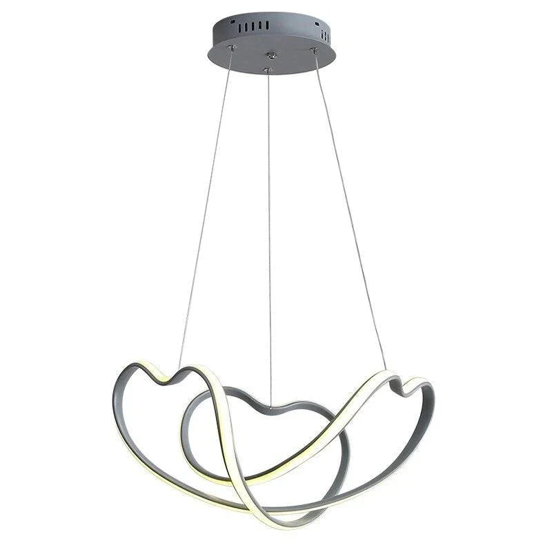 Grey Frame Led Pendant Lightsfor Dining Room Lamp Modern Remote Control Lighting Lustre Vintage