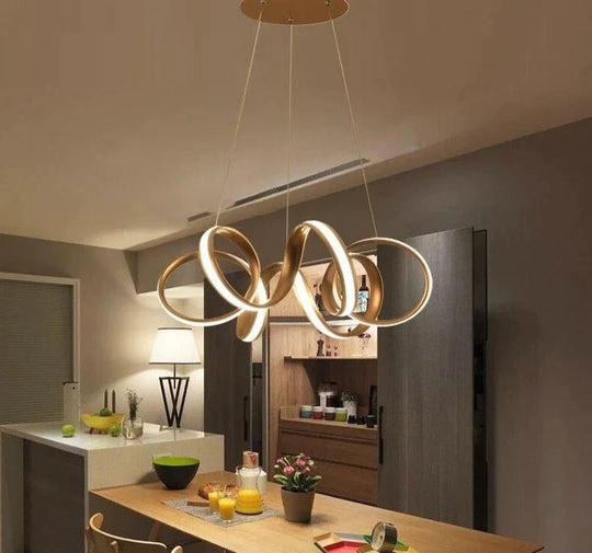 Kitchen Fixture Pendant Lights For Dining Room Gold Aluminum Body Hanging Lamp Indoor Luminaire