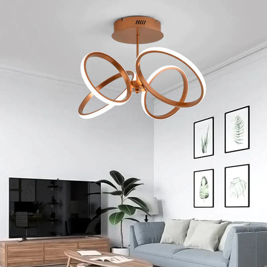 Modern Led Pendant Lights For Living Room Aluminum Lighting Gold Body Hanging Lamp Lower Ceiling