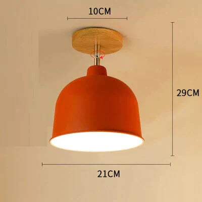 E27 Iron 5W Ceiling Lamp Shade Light Covers And Shades Triangle Metal Lampshades 180 Degree Turn