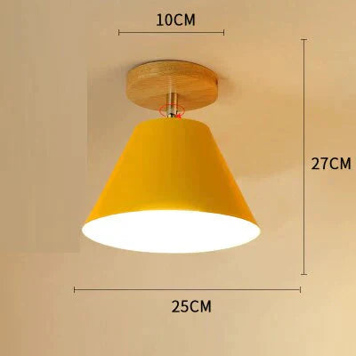 E27 Iron 5W Ceiling Lamp Shade Light Covers And Shades Triangle Metal Lampshades 180 Degree Turn