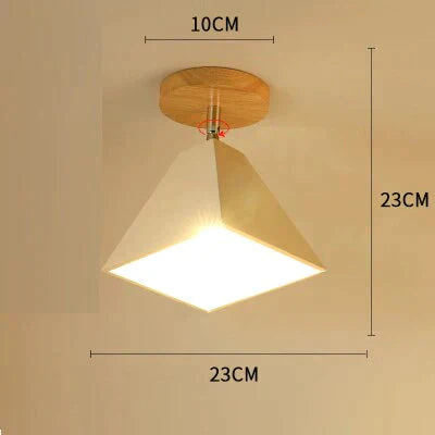 E27 Iron 5W Ceiling Lamp Shade Light Covers And Shades Triangle Metal Lampshades 180 Degree Turn