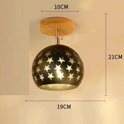 E27 Iron 5W Ceiling Lamp Shade Light Covers And Shades Triangle Metal Lampshades 180 Degree Turn