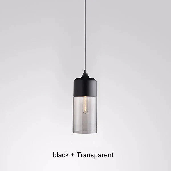 Glass Lamp Modern Pendant Lights Kitchen Fixtures For Dining Room Restaurant Bar Black White Indoor