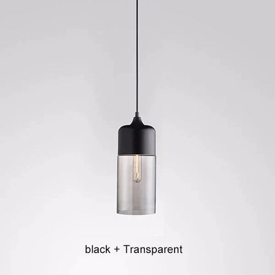 Glass Lamp Modern Pendant Lights Kitchen Fixtures For Dining Room Restaurant Bar Black White Indoor