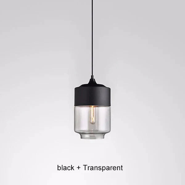 Glass Lamp Modern Pendant Lights Kitchen Fixtures For Dining Room Restaurant Bar Black White Indoor