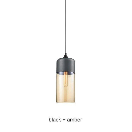 Glass Lamp Modern Pendant Lights Kitchen Fixtures For Dining Room Restaurant Bar Black White Indoor