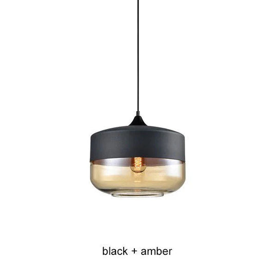 Glass Lamp Modern Pendant Lights Kitchen Fixtures For Dining Room Restaurant Bar Black White Indoor