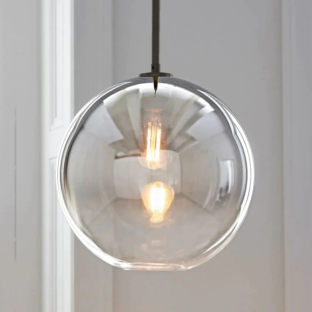 Modern Glass Ball Pendant Light Gradient Color Hanging Lamp Hanglamp Kitchen Fixture Dining Living