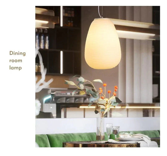 Nordic Simlpe Milky White Pendant Lights E27 Glass Single Head Lamp For Living Room Dining Bedroom