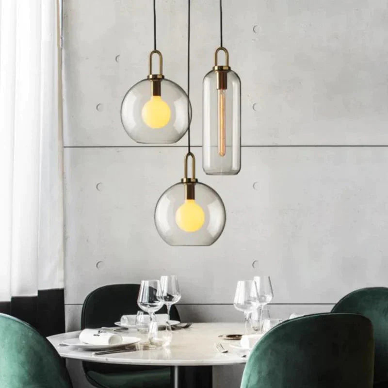 Nordic Modern Simple Glass Ball Led E27 Pendant Lights Interior Lighting Lamps Restaurant Bedroom