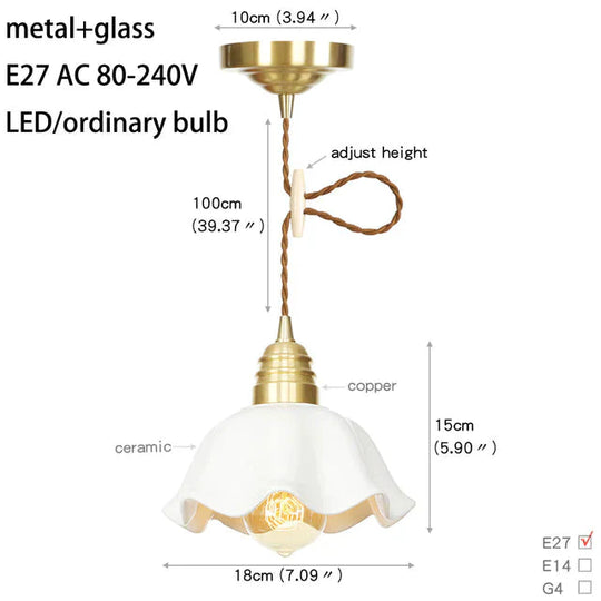 11 Style Minimalist Design Glass Pendant Lamp Led Interior Bedroom Bedside Living Room Dining