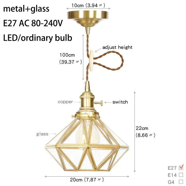 11 Style Minimalist Design Glass Pendant Lamp Led Interior Bedroom Bedside Living Room Dining