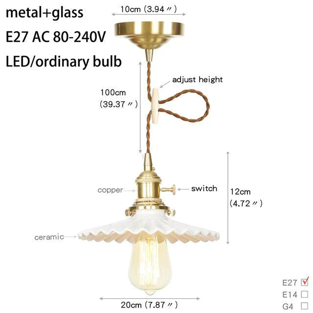 11 Style Minimalist Design Glass Pendant Lamp Led Interior Bedroom Bedside Living Room Dining